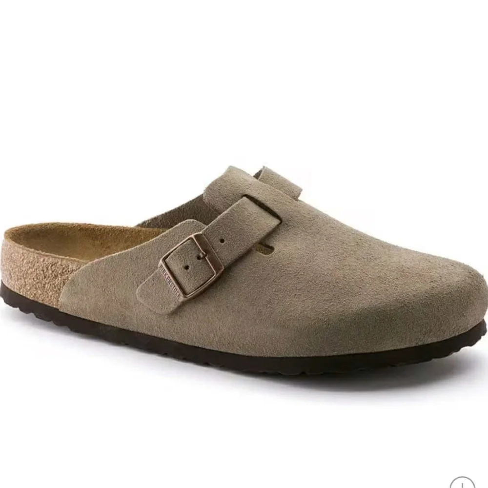 LIKE NEW Birkenstock Light Brown Gray Suede Flats - Picture 2 of 2